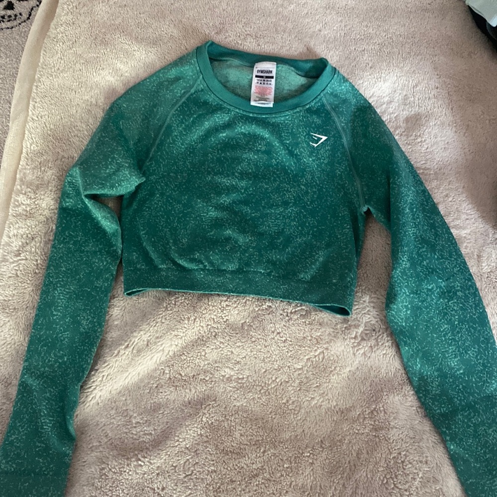 Gym Shark Adapt Fleck Seamless Long Sleeve Crop Top